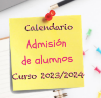 Calendario de admisión de alumnado