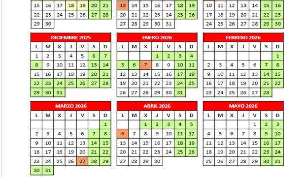 Publicación del calendario escolar para el curso 2025/2026
