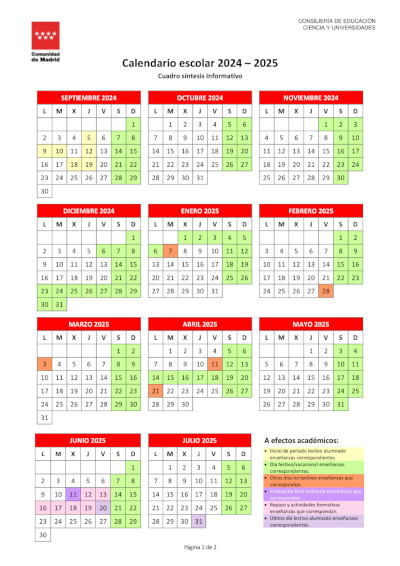 Calendario Escolar 24-25