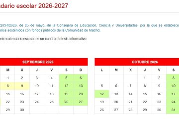 Calendario escolar 2026-2027