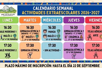 Calendario Extraescolares 26/27