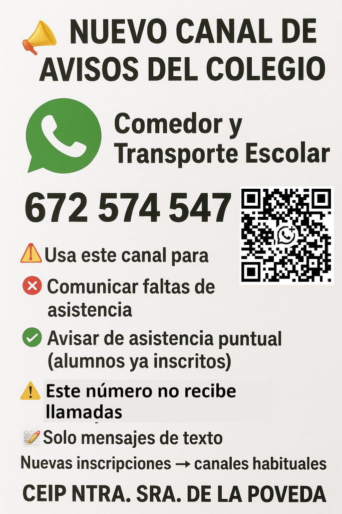 Información del servicio de comedor escolar