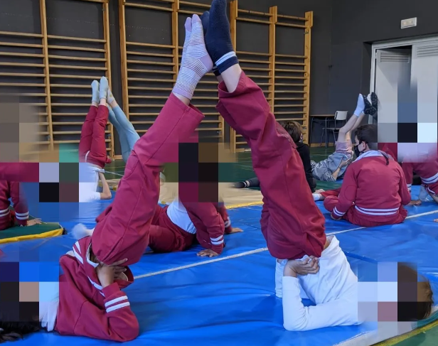 Visita del equipo de Gimnasia Acrobática