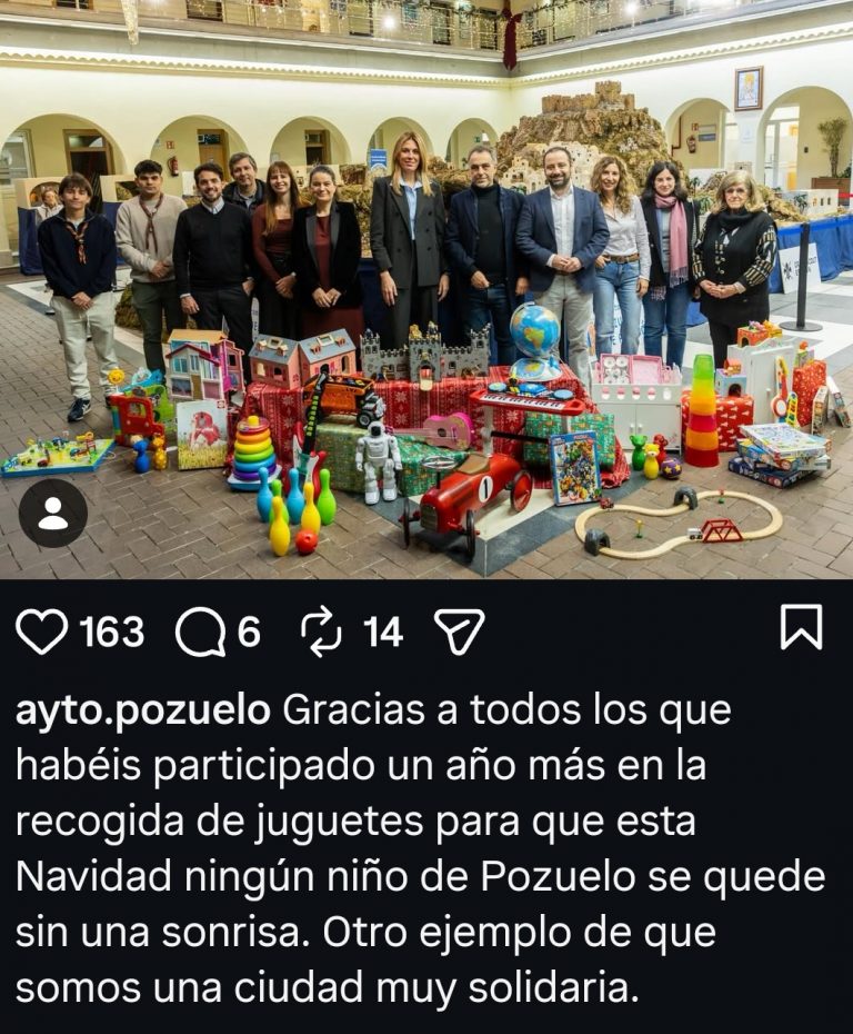 Recogida de juguetes en el Ayuntamiento de Pozuelo