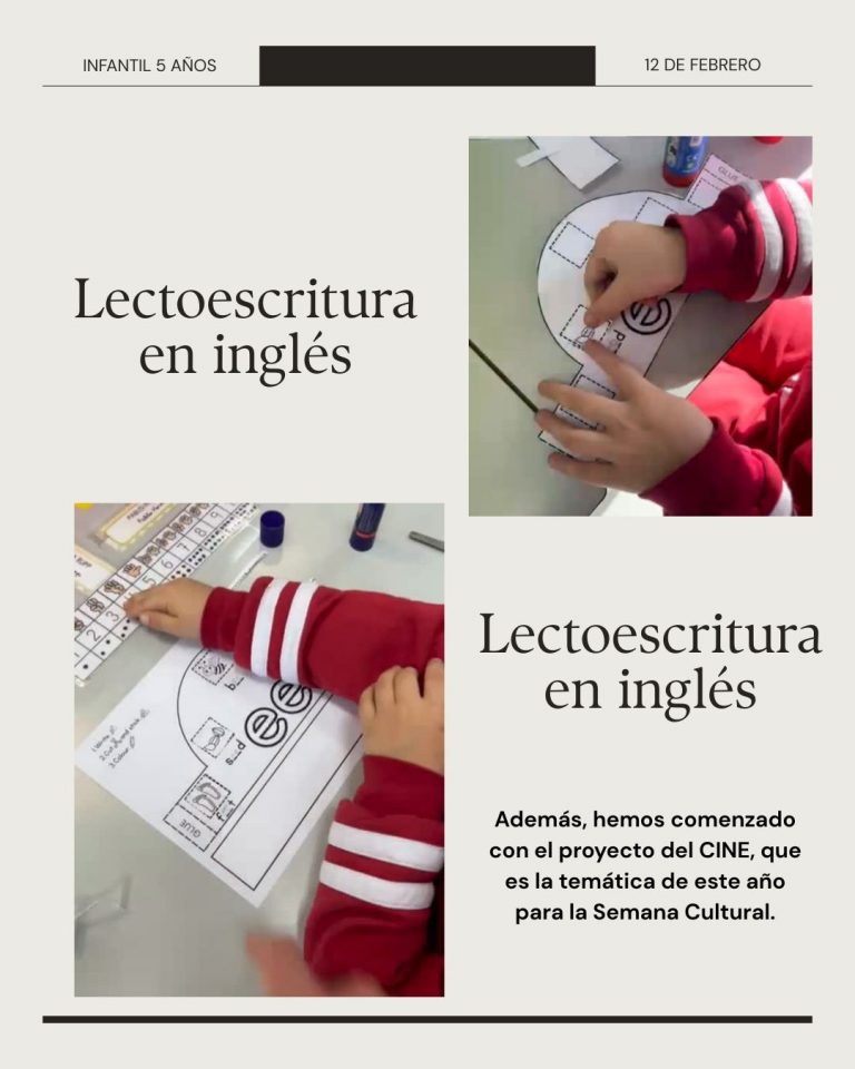 Lectoescritura en inglés con 5 años