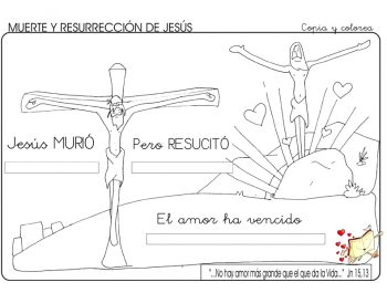 ¡Hola a todos! Os dejo una pequeña tarea para trabajar la pascua de resurrección estos días….