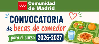 Abierto el plazo para solicitar la beca del comedor para el curso 26-27
