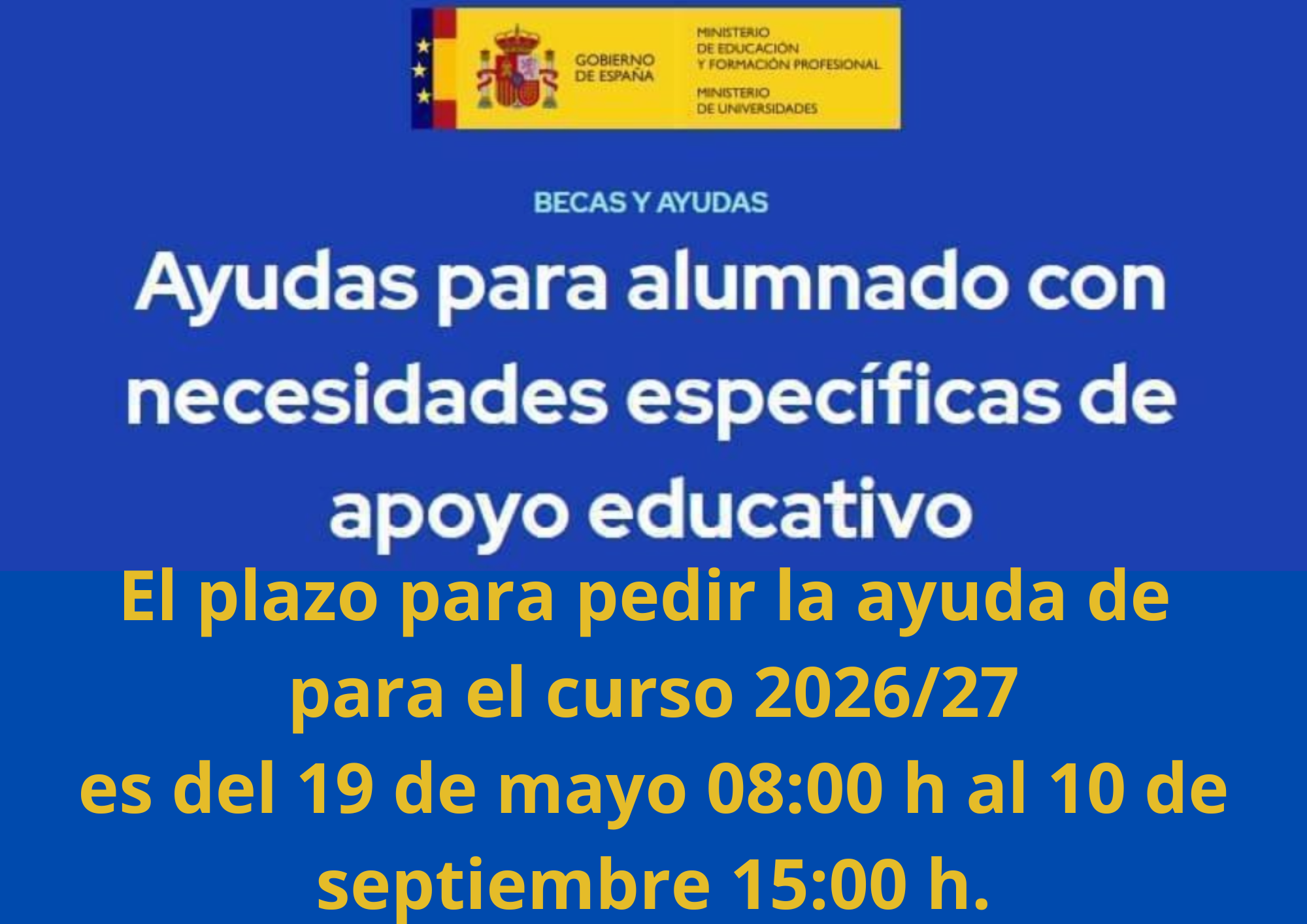 19 de mayo al 10 septiembre.