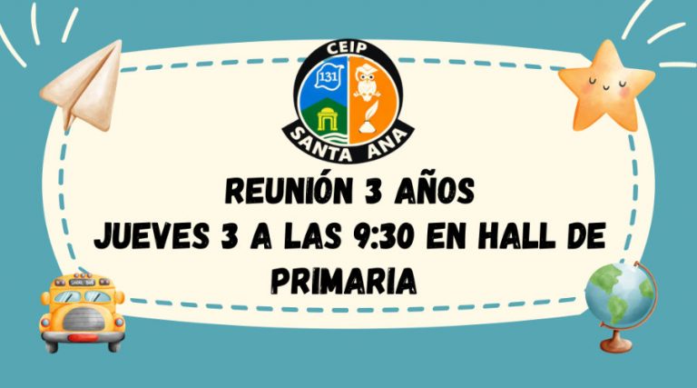 Reunión para las familias de 3 años
