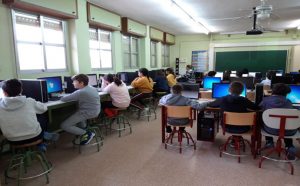 Aulas de informática.
