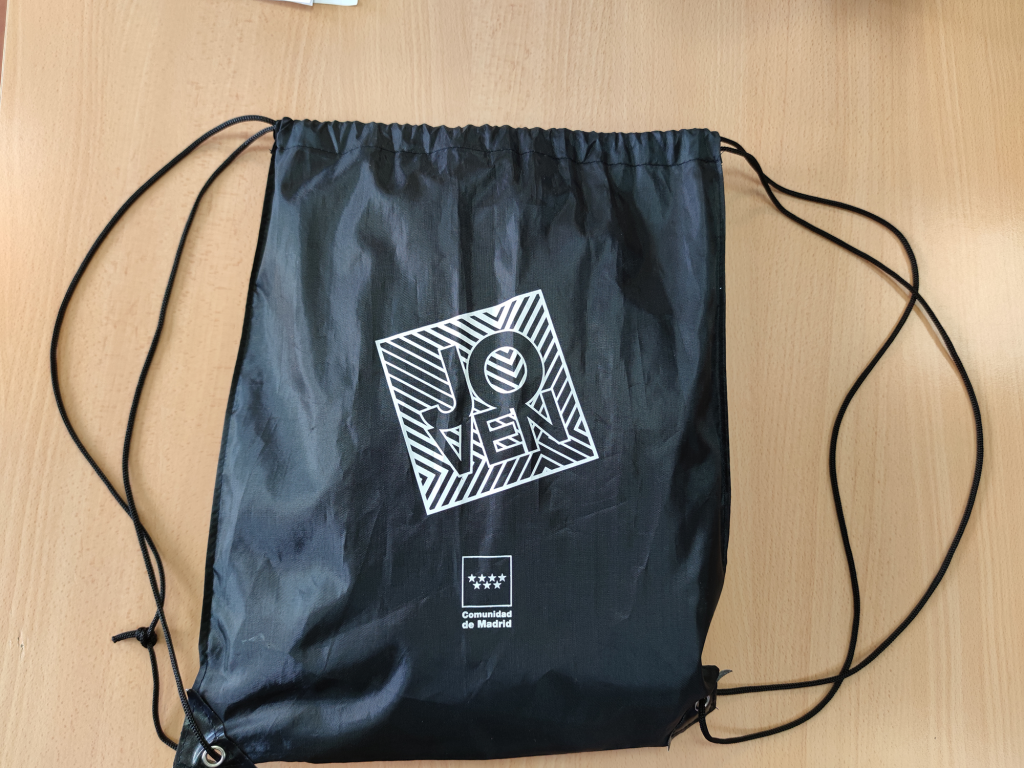 Foto de la mochila que nos regalaron