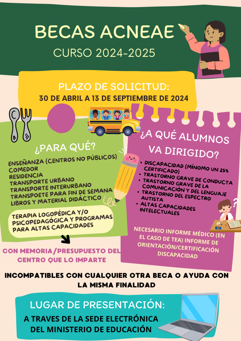 Becas y ayudas para alumnos con necesidad específica de apoyo educativo