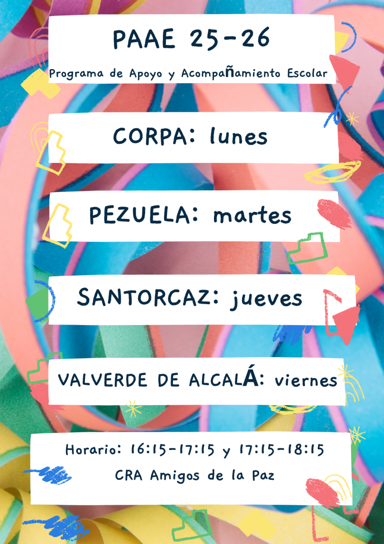 Horario PAAE 2025/2026