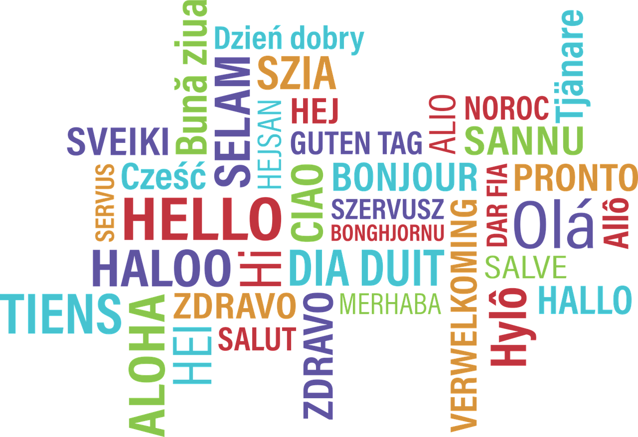 Bienvenida en varios idiomas