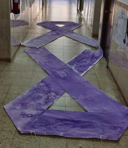 Lazo solidario en el centro