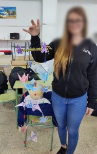 Grullas de origami solidarias