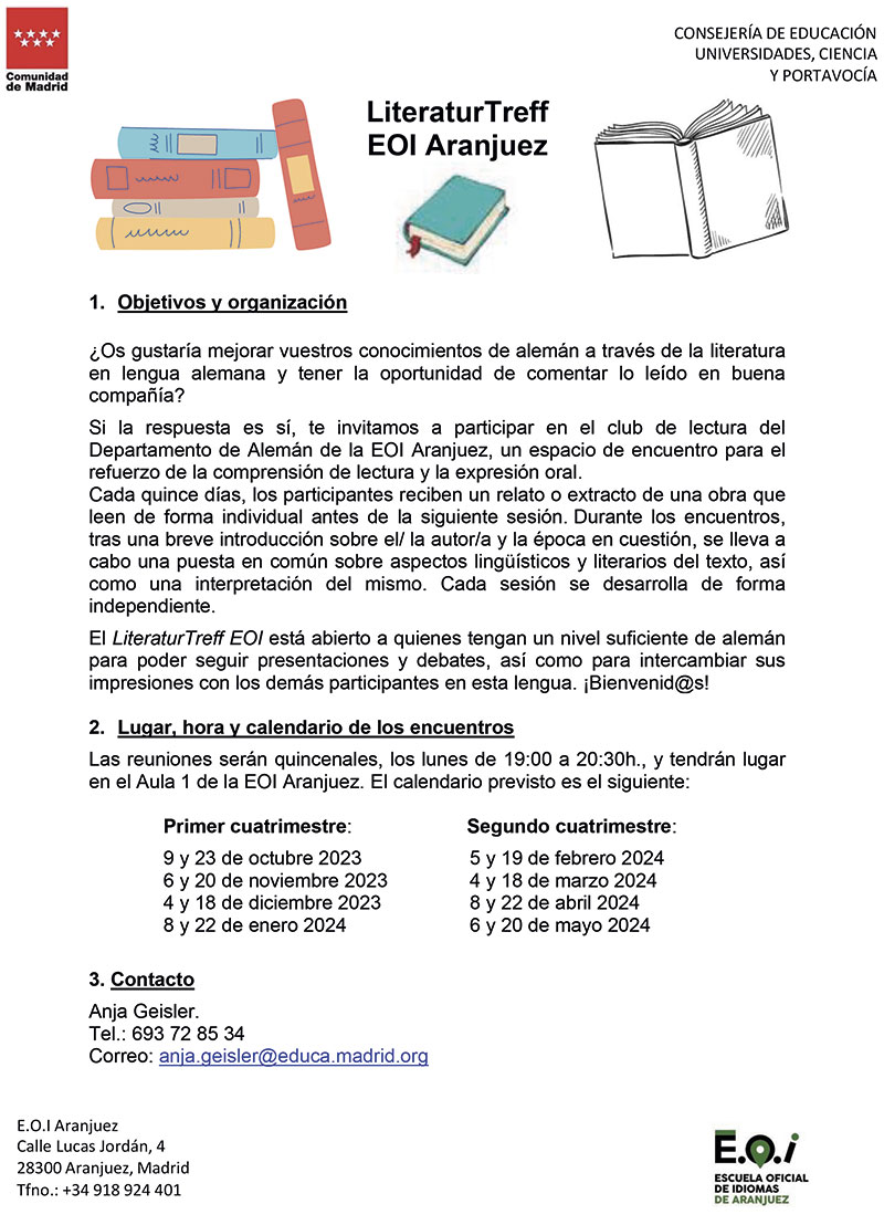 LiteraturTreff EOI Aranjuez 2023-2024