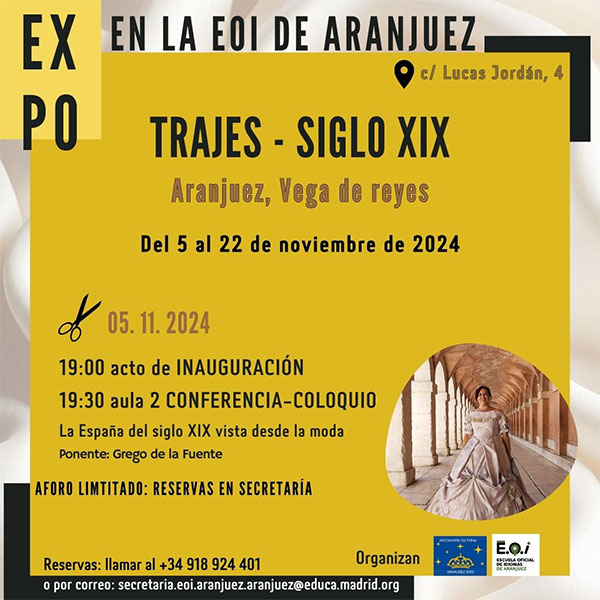 Exposición noviembre 2024 Trajes del siglo XIX