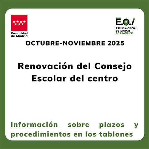 Renovación del Consejo Escolar 2025