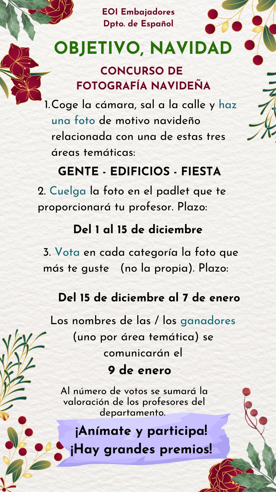 Concurso de fotografía - Departamento de Español