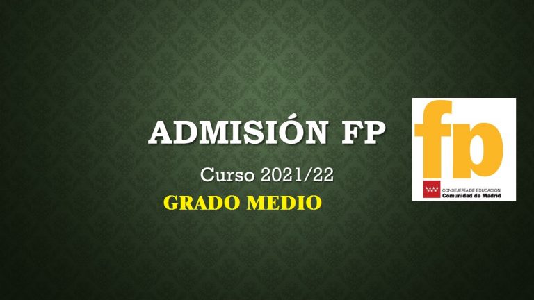 Proceso de admisión FP Grado Medio