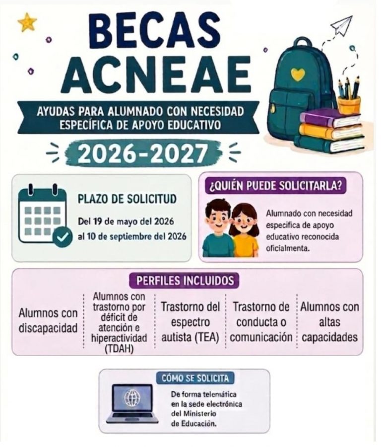 Becas y ayudas para alumnos con necesidad específica de apoyo educativo curso 2026/2027