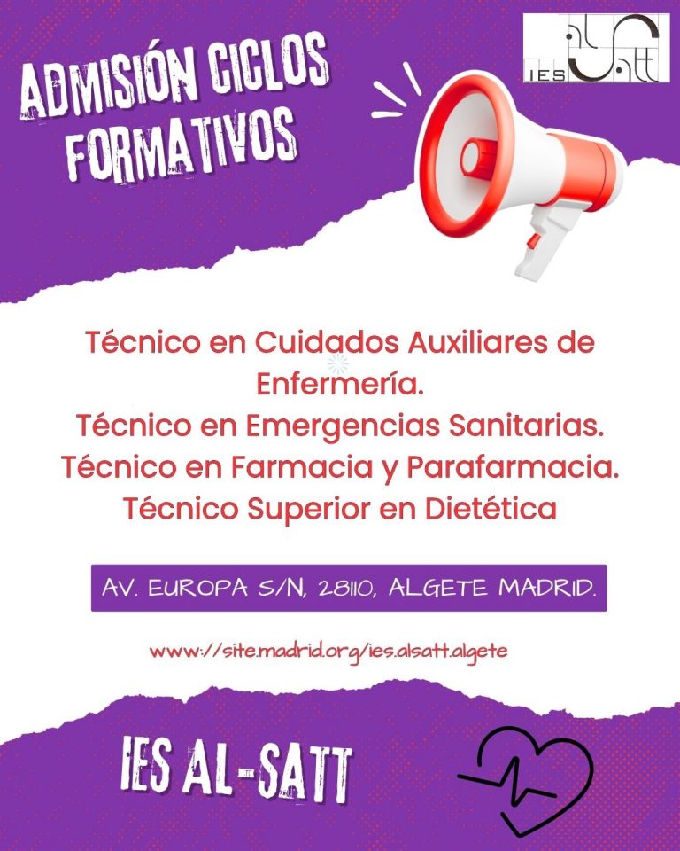 Admisión ciclos grado medio y superior