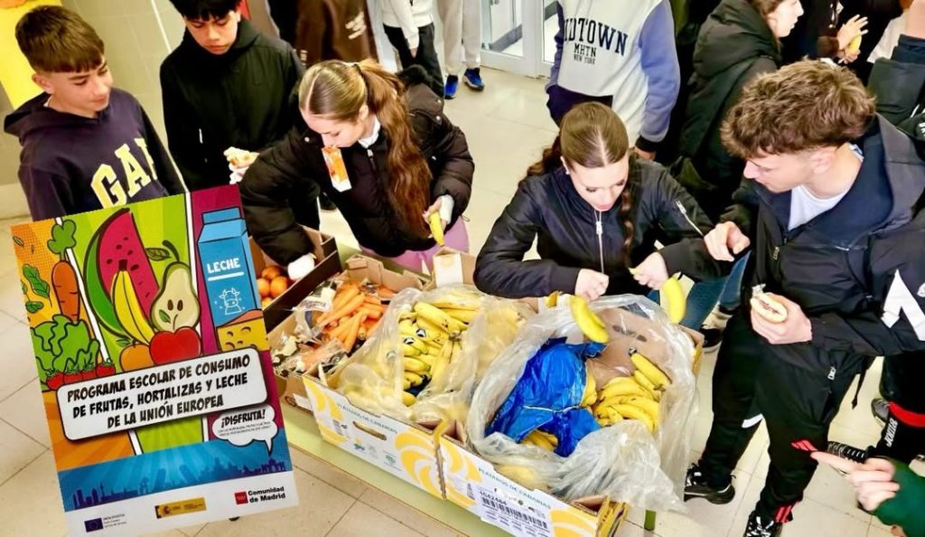 Programa Escolar de Consumo de Frutas, Hortalizas y Leche de la Unión Europea.