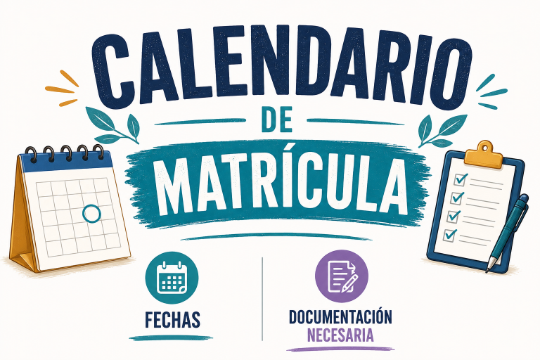 Calendario de matrícula curso 2026-27