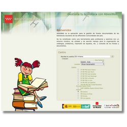Pantalla de acceso al catálogo de AbiesWeb