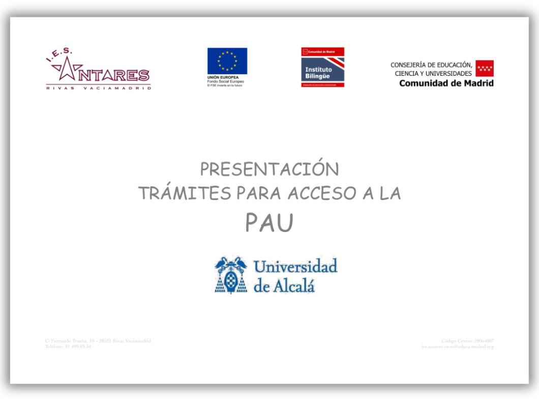 Proceso de título de Bachiller y matrícula PAU