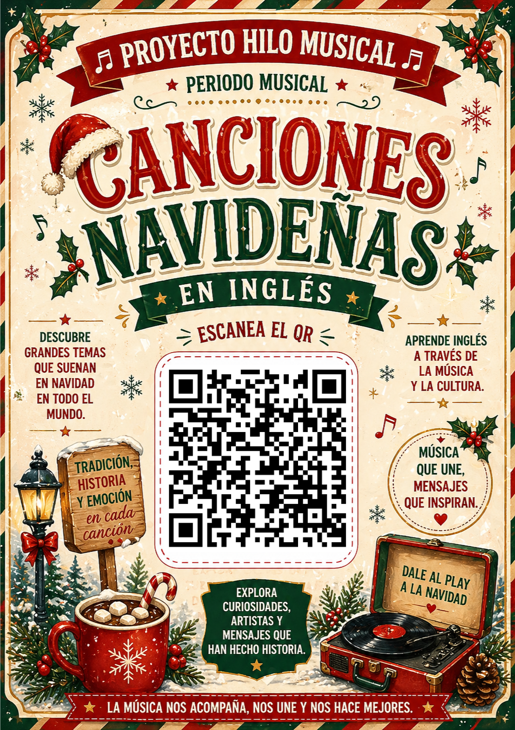 Cartel del Hilo Musical dedicado a las canciones navideñas