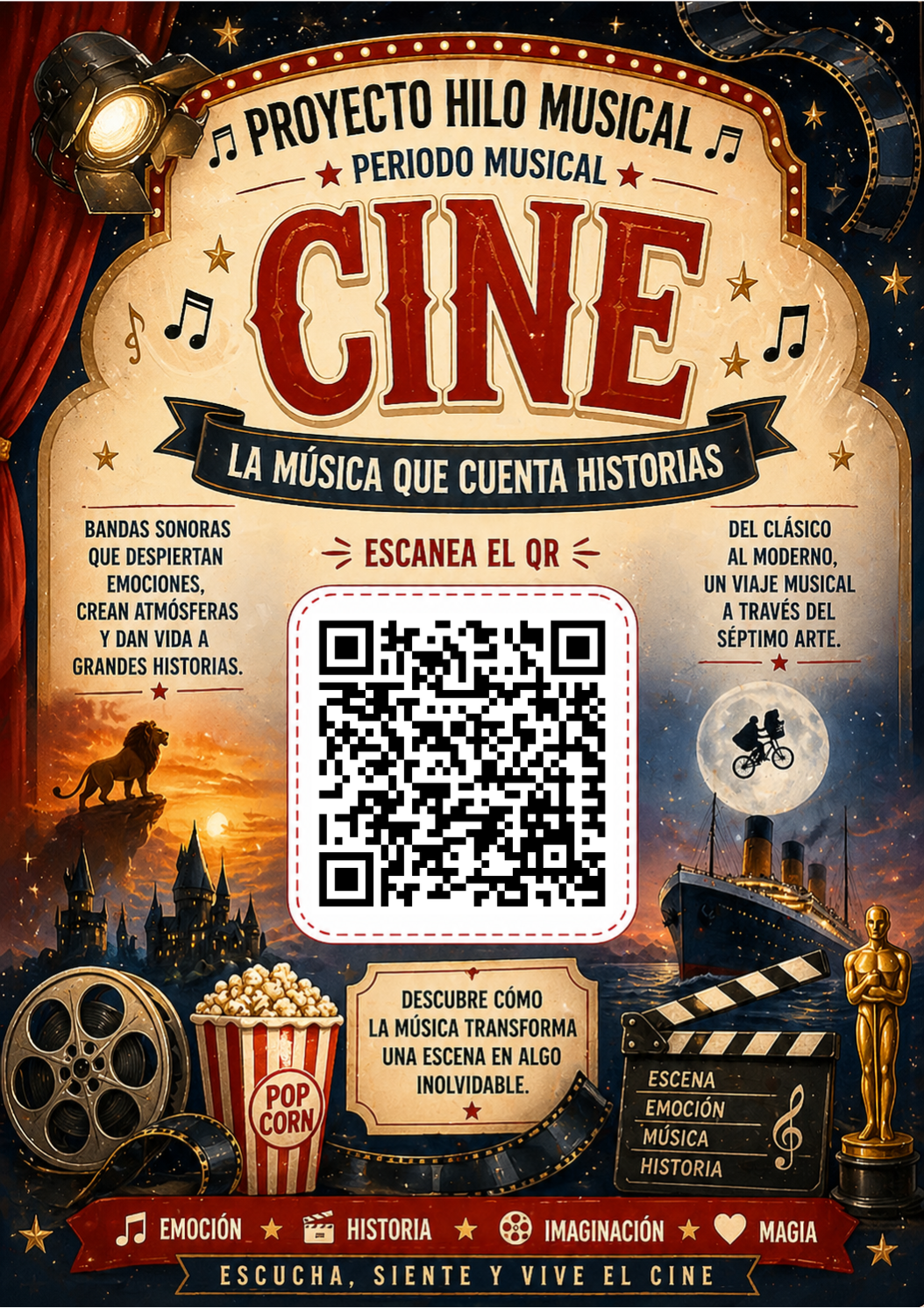 Cartel del Hilo Musical dedicado a la música de cine