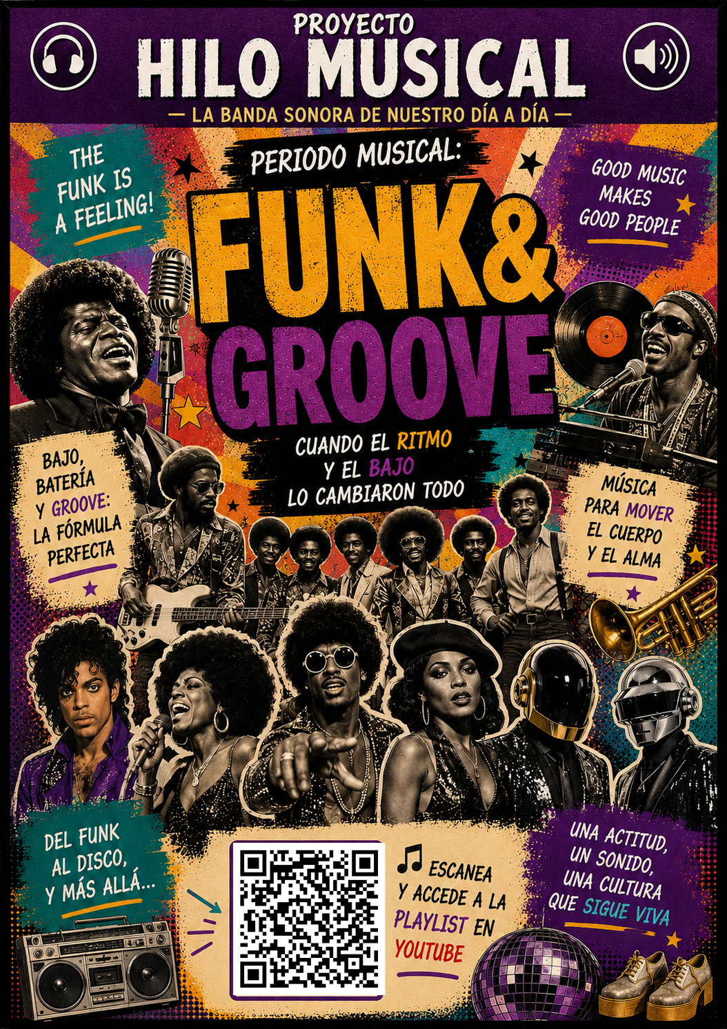Cartel del Hilo Musical dedicado al funk y al groove