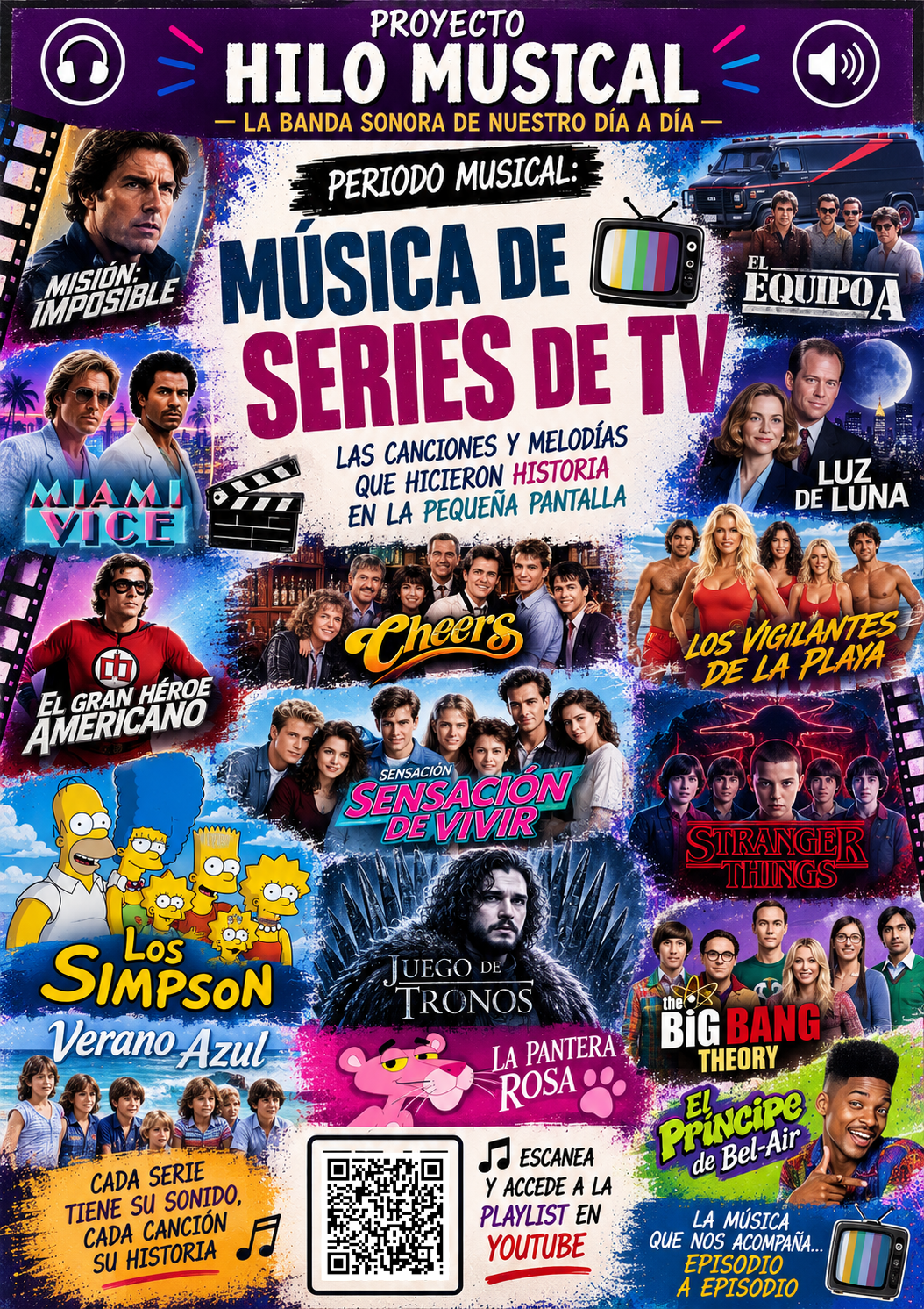 Cartel del Hilo Musical dedicado a la música de series de televisión