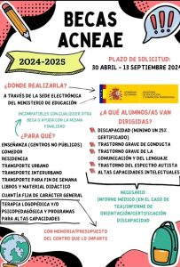 Becas y ayudas para alumnos con necesidad específica de apoyo educativo