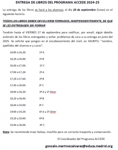 Entrega libros PLAN ACCEDE