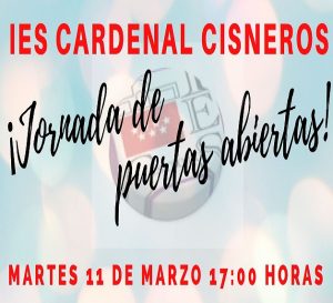 JORNADAS DE PUERTAS ABIERTAS 11 MARZO 17:00h