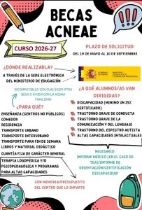 Becas y ayudas para alumnos con necesidad específica de apoyo educativo