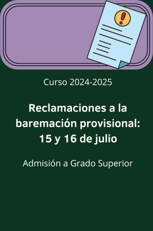 Reclamaciones a la baremación provisional