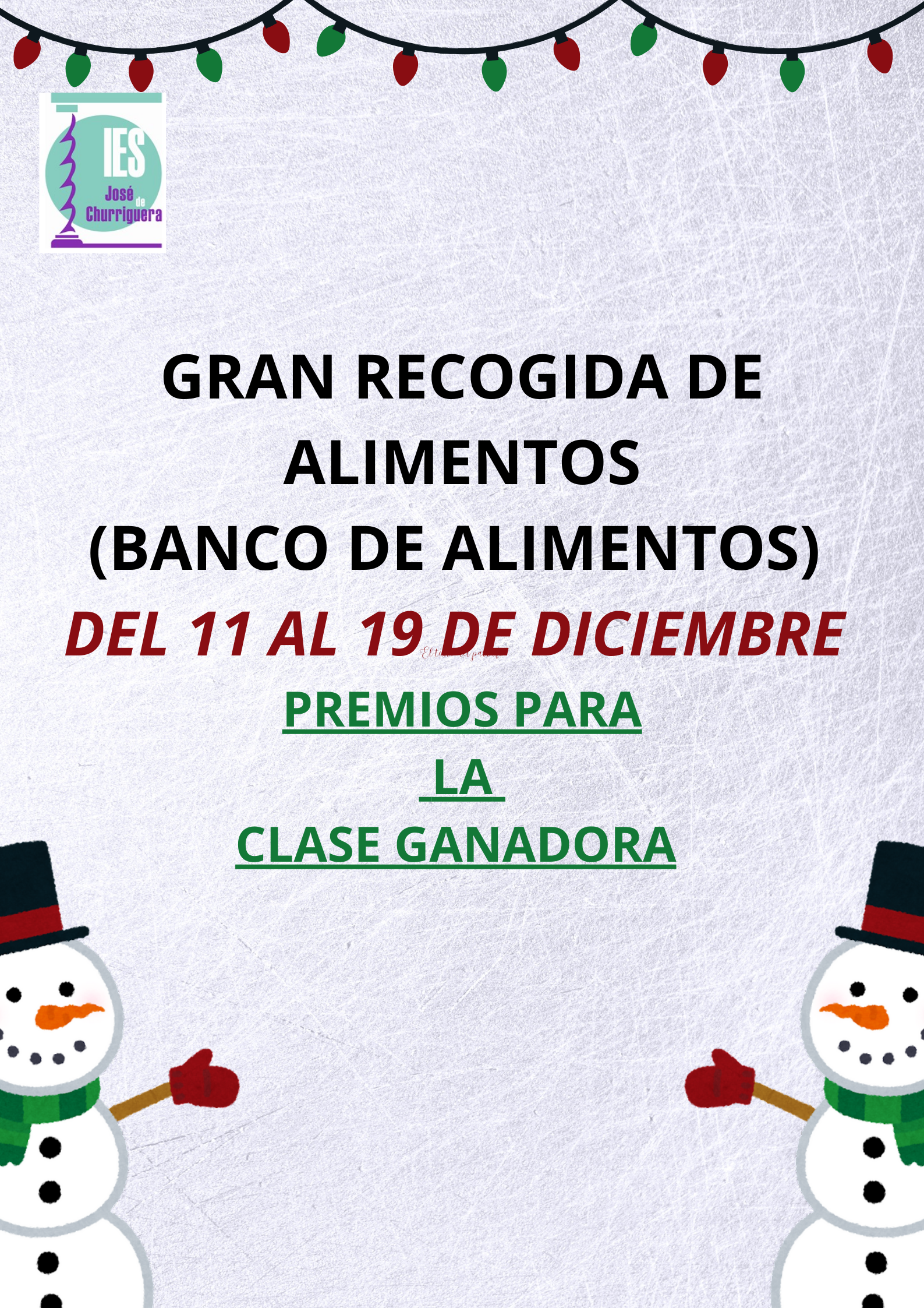 📢 Unidos por la Solidaridad: Churriguera + Banco de Alimentos