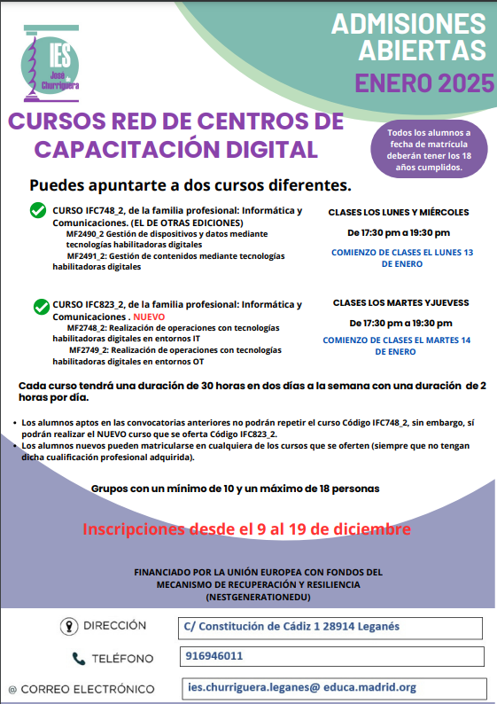Abierta la admisión para los cursos de la red de Centros de Capacitación Digital