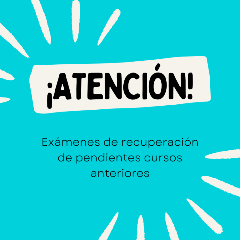Calendario de exámenes de asignaturas pendientes de cursos anteriores