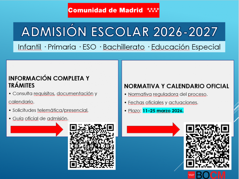 Admisión Escolar 2026–2027