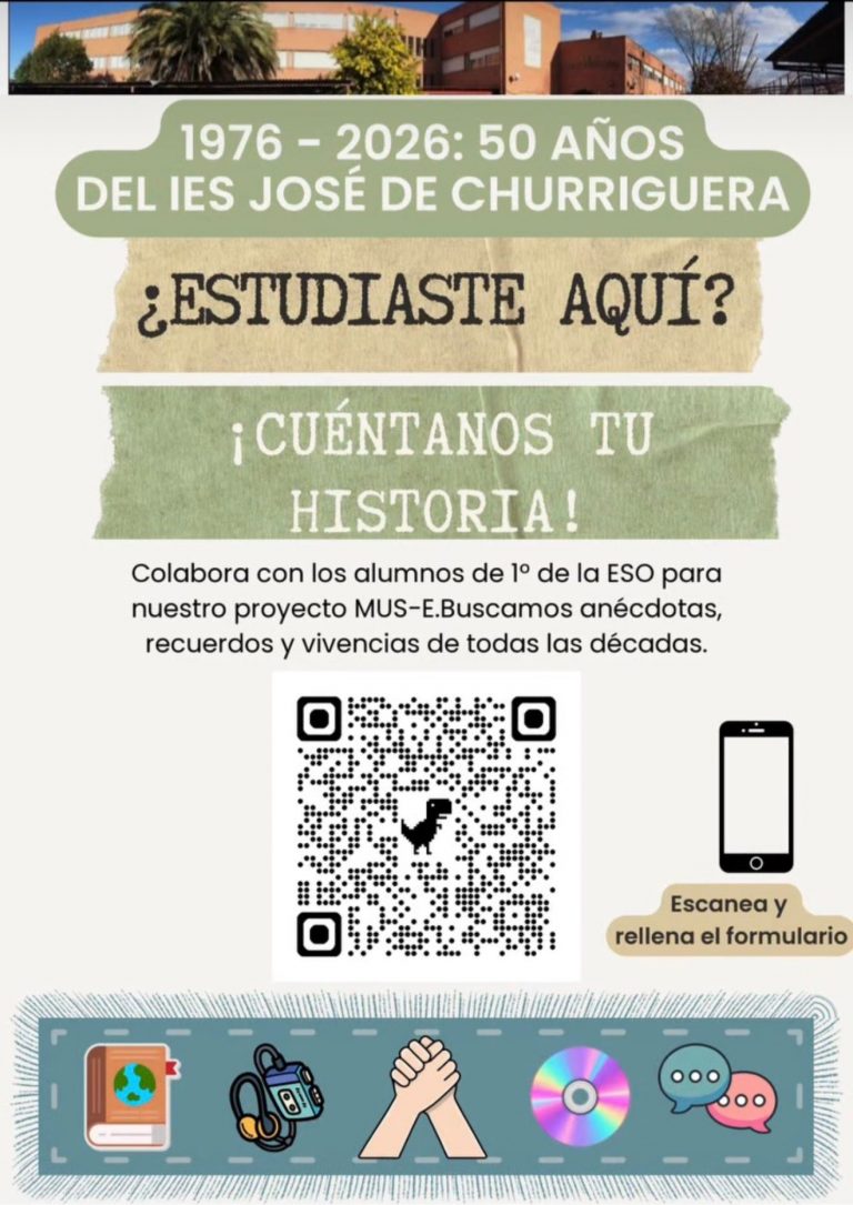 ¡El IES José de Churriguera cumple 50 años y quereemos tu historia!