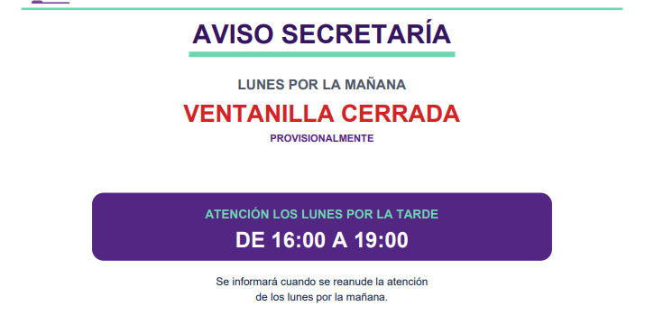 Reapertura de Secretaría