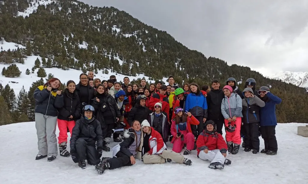Grupo de alumnos en Andorra