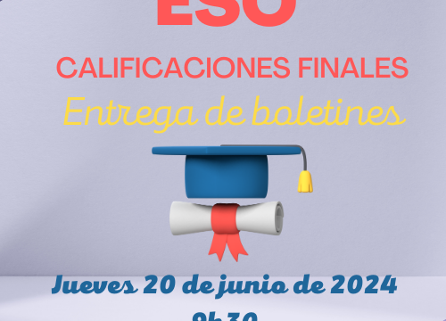 ESO | Entrega calificaciones finales