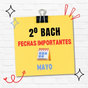 2º Bachillerato | Convocatoria ordinaria (mayo)