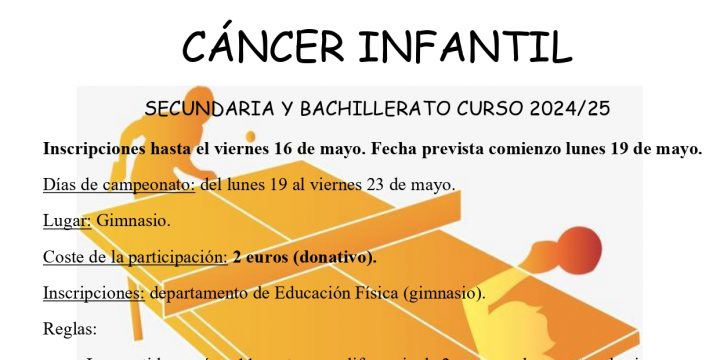 Torneo solidario de Tenis de Mesa